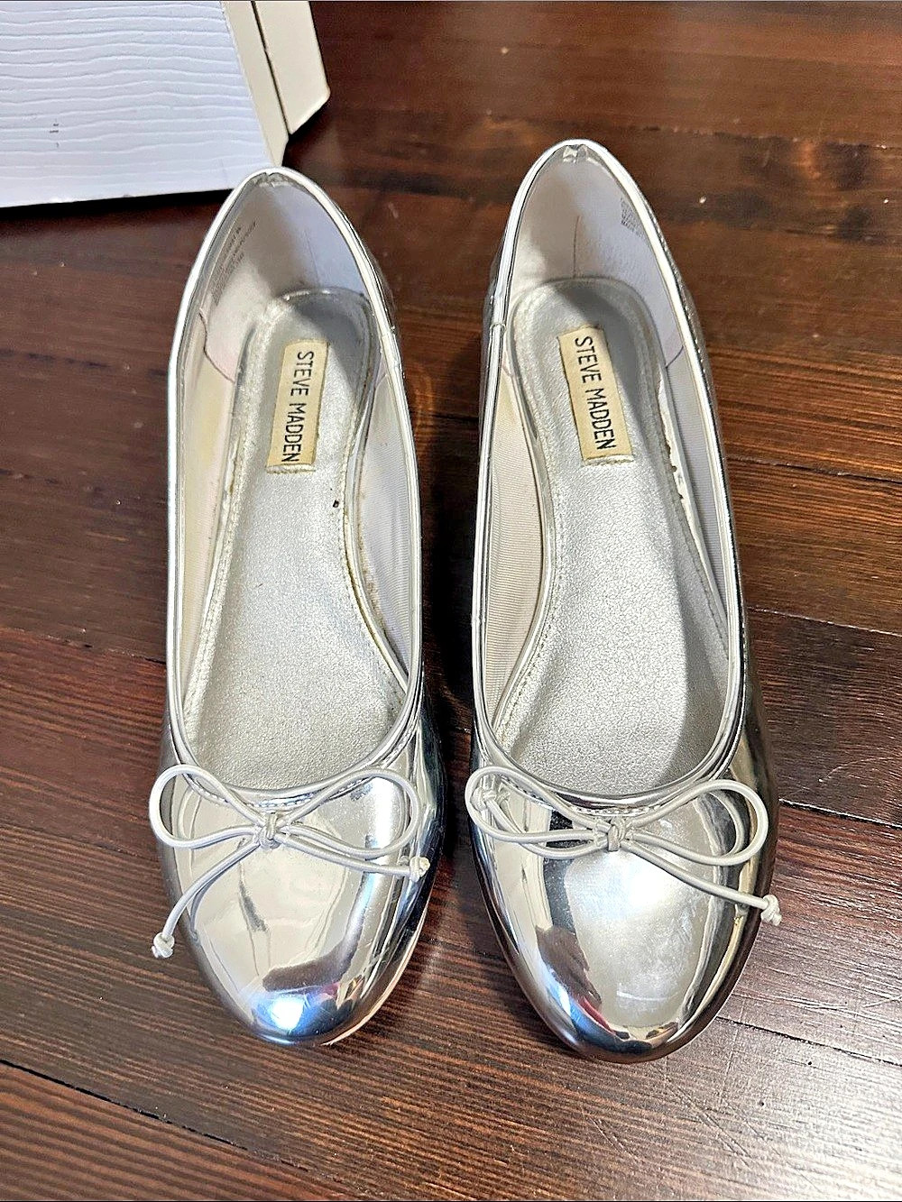 Steve Madden Silver Bow Heels